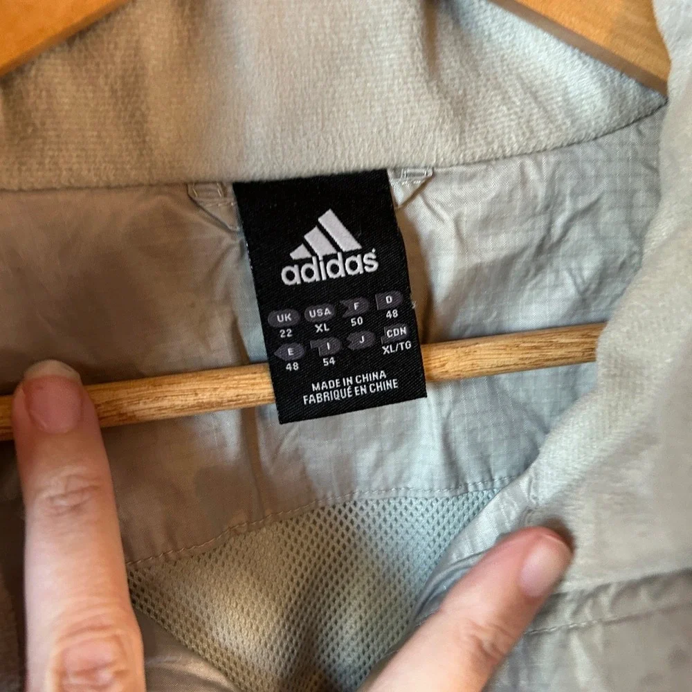Vintage Adidas Lightweight‎ Hooded Windbreaker Jacket Mens XL Gorpcore Athletic